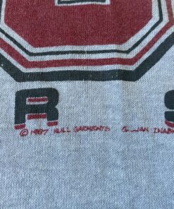 Vintage 1987 NCAA Washington State University Cougars Graphic Screen Print T-Shirt