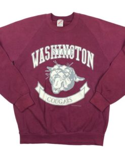 Vintage 1988 Washington State Cougars Crewneck Sweatshirt, WSU Sweatshirt Gifts for Fans, Washington State Cougar Sweatshirts