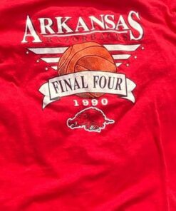 Vintage 1990 University of Arkansas Razorbacks NCAA Final Four T-Shirt, Arkansas Razorbacks Shirt, Vintage 90s Shirt, Gift for Her