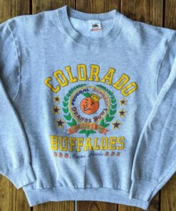 Vintage 1990 University of Colorado Buffaloes CU Orange Sweatshirt, Colorado State Shirt, Gift For Her, Gift For Him, Vintage 90s Shirt, Hoodie