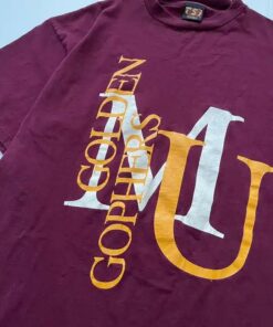 Vintage 1990s University Of Minnesota Golden Gophers Shirt Full Size, Minnesota Gophers University Football Fan Shirt