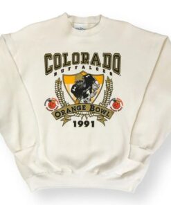 Vintage 1991 University of Colorado Buffaloes Orange Bowl National Chams Sweatshirt, Colorado Buffaloes Sweatshirt, Colorado Buffaloes Shirt, Hoodie