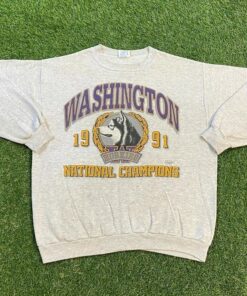 Vintage 1991 University of Washington Huskies Crewneck Sweatshirt, Vintage 90s Shirt, Gift For Her, Gift For Him