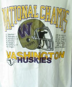 Vintage 1991 Washington Huskies National Champs T Shirt UW Football, UW Hoodie College Student Gift, University Basketball Fan Shirt