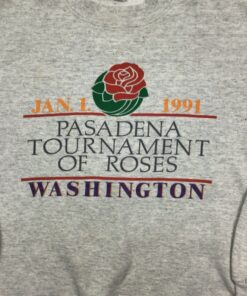 Vintage 1991 Washington Huskies Rose Bowl Crewneck Sweatshirt, UW Hoodie College Student Gift, University Basketball Fan Shirt