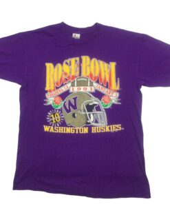 Vintage 1991 Washington Huskies Rose Bowl Single Stitch T-Shirt, UW Hoodie College Student Gift, University Basketball Fan Shirt