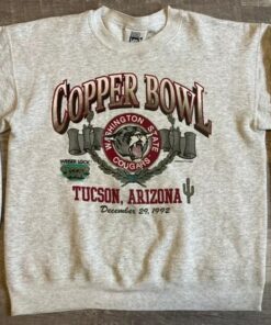 Vintage 1992 NCAA University Of Washington Cougars Copper Bowl Screen Print Crewneck Sweatshirt, Vintage 90s Shirt