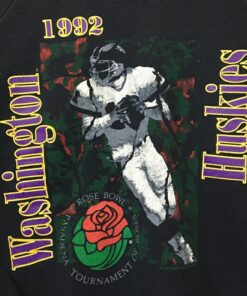 Vintage 1992 Washington Huskies Sweatshirt NCAA University of Washington Jumper Pullover Sweater Rose Bowl