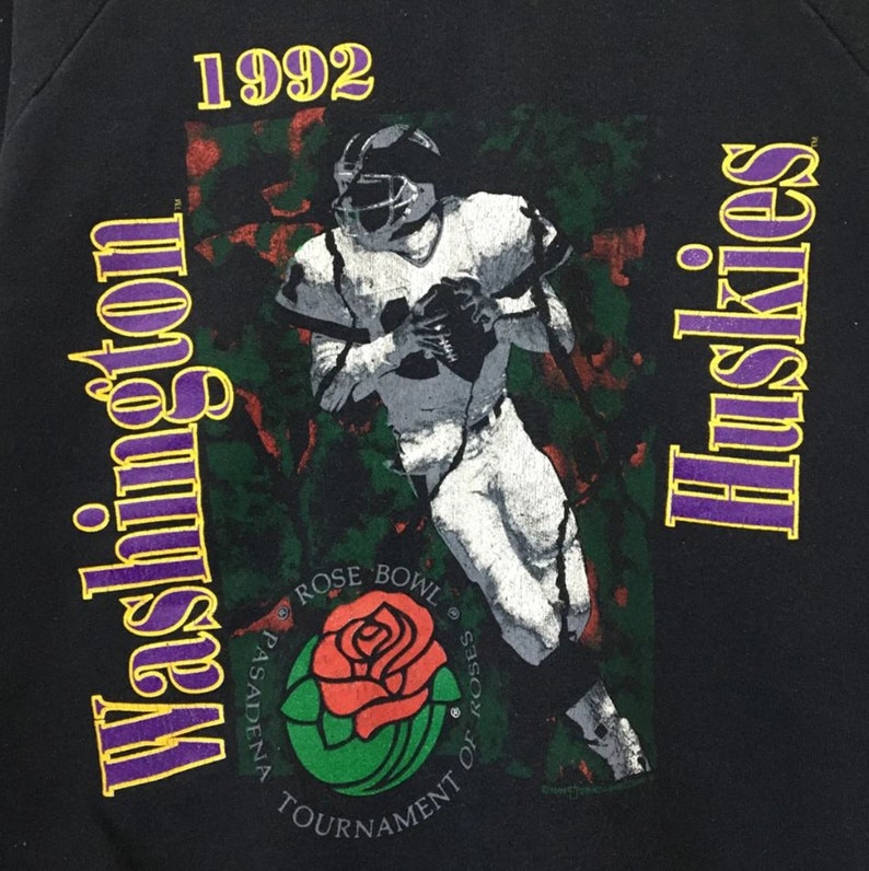 Vintage 1992 Washington Huskies Sweatshirt NCAA University of Washington, Vintage Washington Huskies Sweatshirt Streetwear Usa University