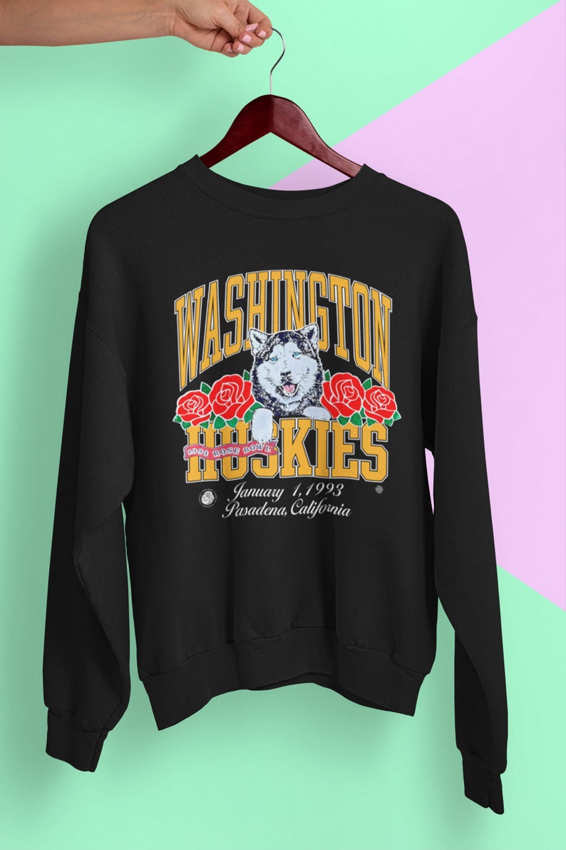 Vintage 1993 Husky University of Washington Shirt, University of Washington Huskies Rose Bowl Football Crewneck Sweatshirt