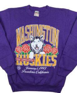 Vintage 1993 Washington Huskies Football Rose Bowl Crewneck Sweatshirt, UW Sweatshirt Gifts For NCAA Fans
