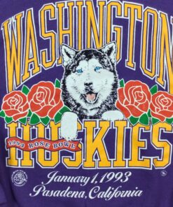 Vintage 1993 Washington Huskies Football Rose Bowl Crewneck Sweatshirt, UW Sweatshirt Gifts For NCAA Fans