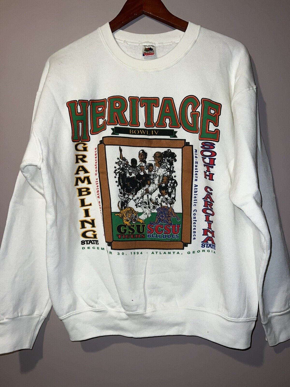 Vintage 1994 Heritage Bowl Grambling State South Carolina Crewneck Sweatshirt, USC Hoodie Gifts for NCAA Fans