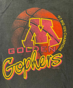 Vintage 1997 Minnesota Gophers Big 10 Champs Single Stitch T Shirt Full Size, Minnesota Gophers University Football Fan Shirt