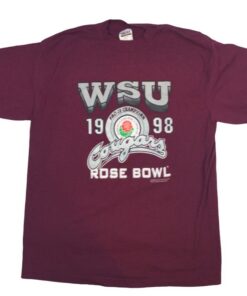 Vintage 1998 Washington State Rose Bowl T-Shirt, WSU Sweatshirt Gifts for Fans, Washington State Cougar Sweatshirts