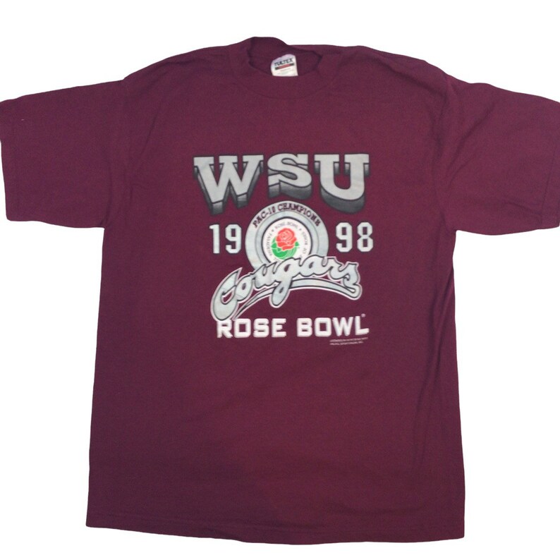 Vintage 1998 Washington State Rose Bowl T-Shirt, WSU Sweatshirt Gifts for Fans, Washington State Cougar Sweatshirts