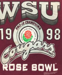 Vintage 1998 Washington State Rose Bowl T-Shirt, WSU Sweatshirt Gifts for Fans, Washington State Cougar Sweatshirts