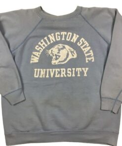 Vintage 70S Champion Washington State Cougars Crewneck Sweatshirt, WSU Sweatshirt Gifts for Fans, Washington State Cougar Sweatshirts