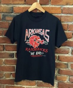 Vintage 80S Arkansas Razorbacks We Bad T-Shirt, Arkansas Razorbacks Hoodie, Arkansas Razorbacks Sweater, Gift for Her, Gift for Him