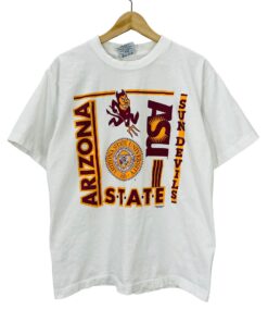 Vintage 80's Arizona State Sun Devils Big Logo Spell Out T-Shirt, Arizona State Sun Devils NCAA Sweatshirts, Hoodie, Shirt Gifts for Fans
