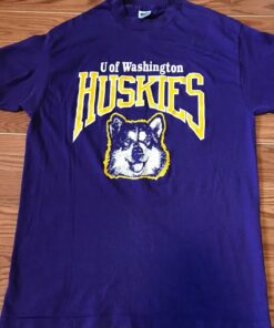 Vintage 80's NCAA University of Washington Huskies T-Shirt, Vintage 80s University of Washington Huskies Sweatshirt, T-Shirt, Hoodie