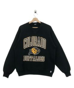 Vintage 90’ Colorado University Buffaloes Russell Sweatshirt Pullover Jumper Sweater Knitwear Hoodie, Shirt