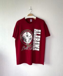 Vintage 90S The University Of Alabama Roll Tide Red T-Shirt, Alabama Sweatshirt Full Size Gifts for NCAA Fans