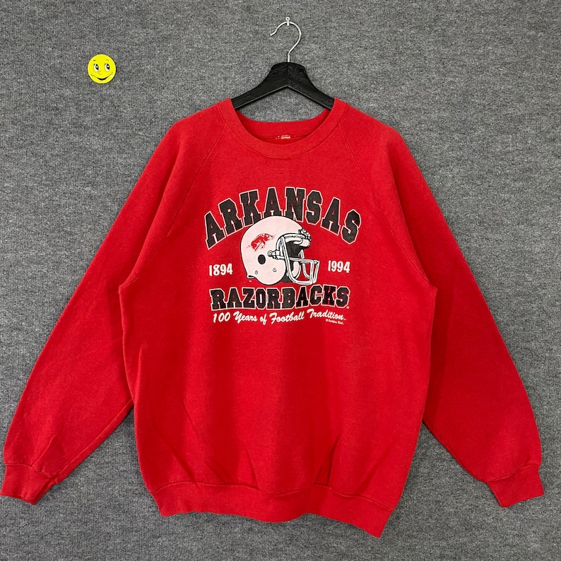 Vintage 90s Arkansas Razorbacks Sweatshirt, Arkansas Crewneck, University Arkansas Sweater, Sportswear Arkansas Razorbacks Hoodie, Shirt