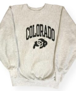 Vintage 90s Champion Reverse Weave University of Colorado Buffaloes Collegiate Crewneck Pullover, Hoodie, Shirt Full Size