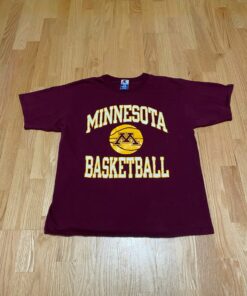 Vintage 90s Champion University Of Minnesota Basketball Short Sleeve T Shirt Full Size, Minnesota Gophers University Football Fan Shirt