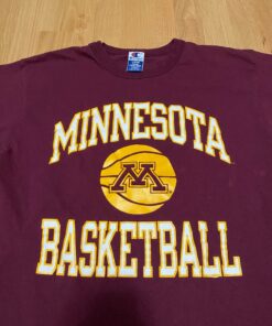 Vintage 90s Champion University Of Minnesota Basketball Short Sleeve T Shirt Full Size, Minnesota Gophers University Football Fan Shirt