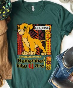Vintage 90’s Disney Lion King Remember Who U Are Shirt, Disneyland Vacation, Unisex T-shirt Family Birthday Gift Adult Kid Toddler Tee