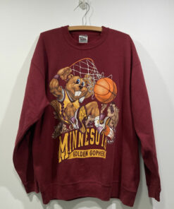 Vintage 90’s Minnesota Golden Gophers Crewneck Sweatshirt Full Size, Minnesota Gophers University Football Fan Shirt