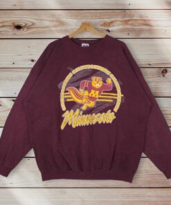 Vintage 90’s Minnesota Golden Gophers Crewneck Sweatshirt Printed Spell Out Big Logo Minnesota Golden Gophers Sweater Pullover