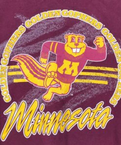 Vintage 90’s Minnesota Golden Gophers Crewneck Sweatshirt Printed Spell Out Big Logo Minnesota Golden Gophers Sweater Pullover