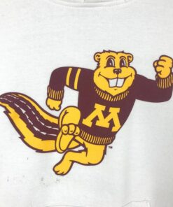 Vintage 90’s Minnesota Golden Gophers Pullover Hoodie Printed Big Logo Minnesota Golden Gophers Sweater Pullover