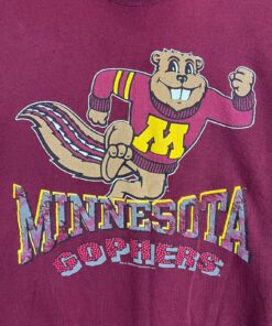 Vintage 90s Minnesota Golden Gophers Sweatshirt Big Graphic Crewneck Full Size, Minnesota Gophers University Football Fan Shirt
