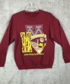 Vintage 90’s Minnesota Gophers Sweatshirt Xl Unisex Y2K Full Size, Minnesota Gophers University Football Fan Shirt