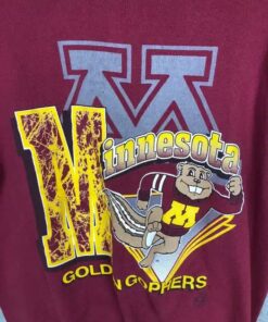 Vintage 90’s Minnesota Gophers Sweatshirt Xl Unisex Y2K Full Size, Minnesota Gophers University Football Fan Shirt