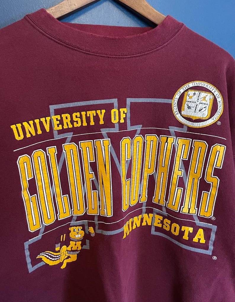 Vintage 90’s Minnesota Gophers University Sweatshirt, Vintage Shirt, T Shirt, Hoodie