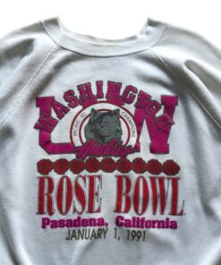Vintage 90s NCAA University of Washington Huskies Rose Bowl Pasadena California 1991 Crewneck Sweatshirt