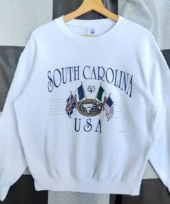 Vintage 90s South Carolina USA Crewneck Sweatshirt Big Print Pullover Sweatshirt. Hoodie, Shirt