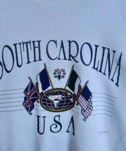 Vintage 90s South Carolina USA Crewneck Sweatshirt Big Print Pullover Sweatshirt. Hoodie, Shirt