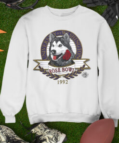 Vintage 90s Sportswear University of Washington Rose Bowl Tournament Bigprint Crewneck Sweatshirt Hoodie Shirt