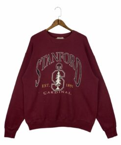 Vintage 90s Stanford University Cardinal Crewneck Sweatshirt Big Logo Pullover Jumper, Stanford Sweatshirt, Hoodie, Shirt Gifts for NCAA Fans