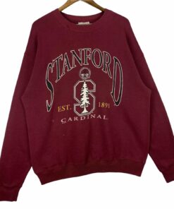 Vintage 90s Stanford University Cardinal Crewneck Sweatshirt Big Logo Pullover Jumper, Stanford Sweatshirt, Hoodie, Shirt Gifts for NCAA Fans