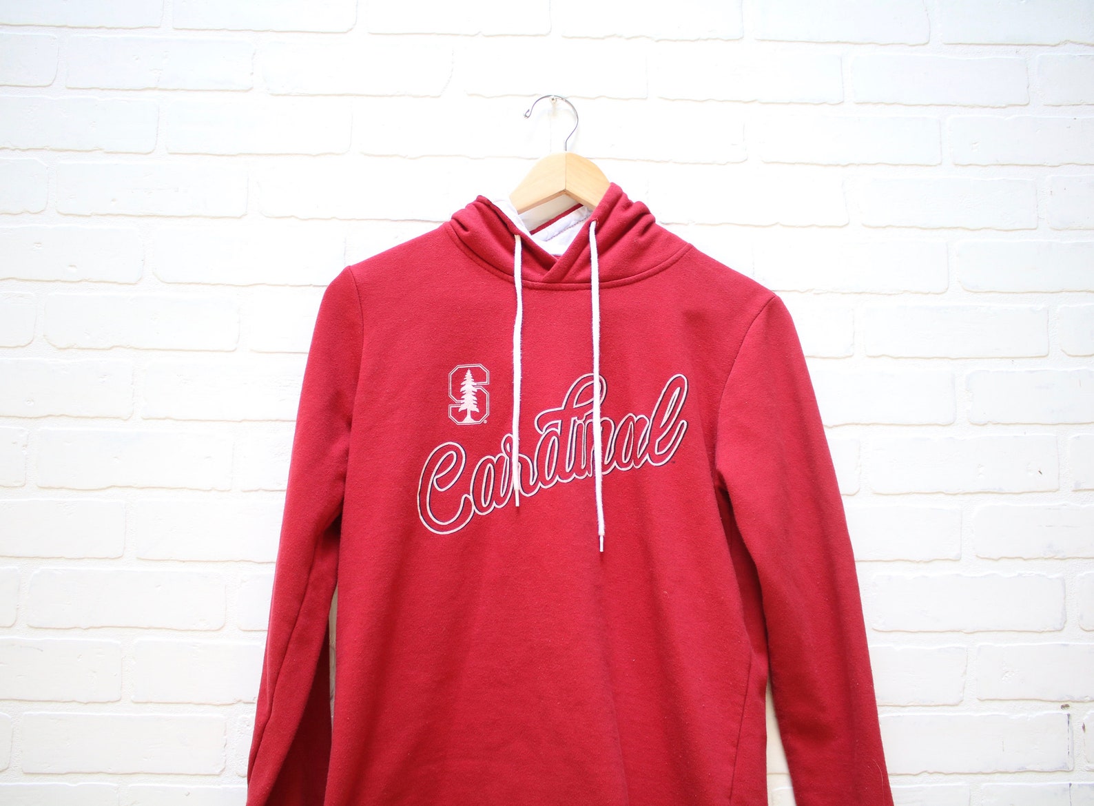Vintage 90's Stanford University Cardinal Hoodie, Stanford California, Vintage College Sweatshirt