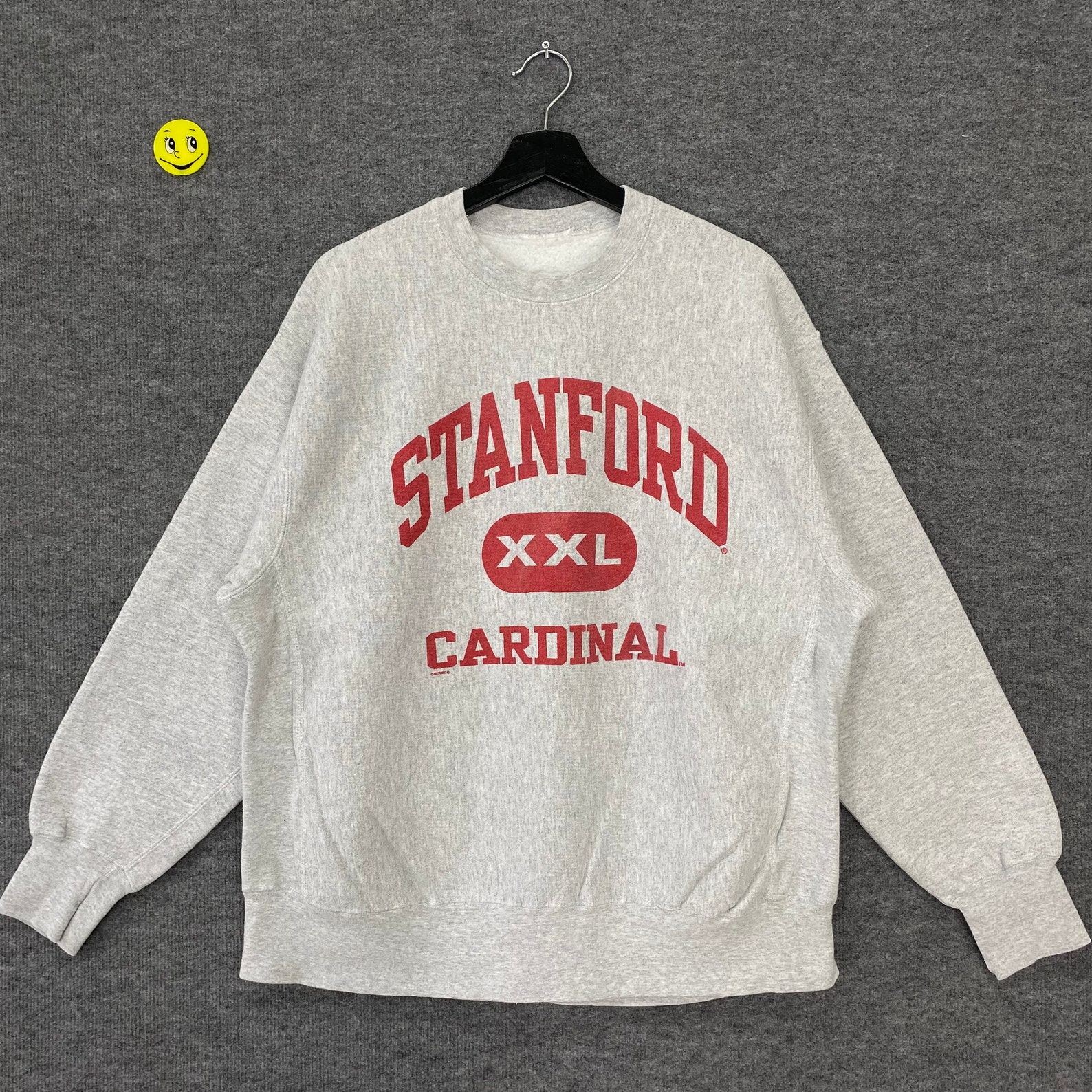 Vintage 90s Stanford University Sweatshirt Stanford Crewneck Stanford Cardinal Sweater Pullover Stanford Cardinal Print Logo