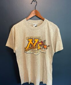 Vintage 90’s University Of Minnesota Golden Gophers Basketball T Shirt Full Size, Minnesota Gophers University Football Fan Shirt