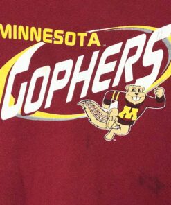 Vintage 90s University Of Minnesota Golden Gophers Hoodie Pullover Sweatshirt Full Size, Minnesota Gophers University Football Fan Shirt